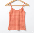 Coral stripped cotton tank